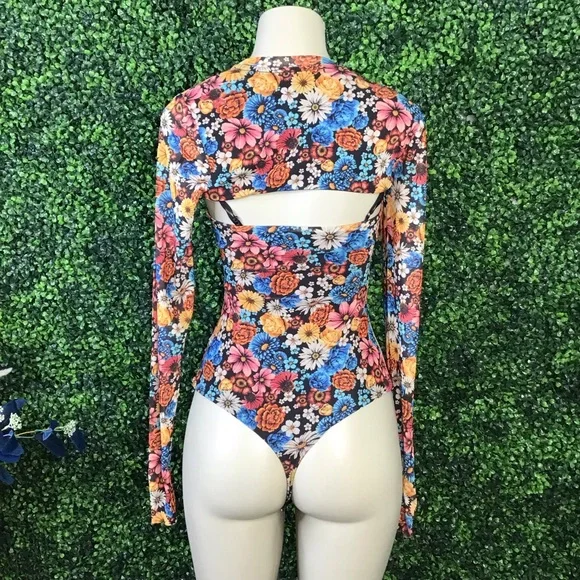 AFRM cut out floral bodysuit nwot - Picture 3 of 5